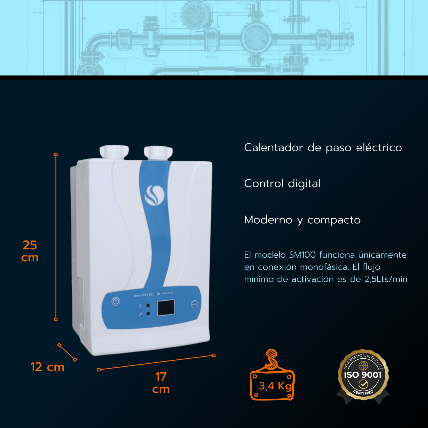 Calentador eléctrico Smartec - Monofásico