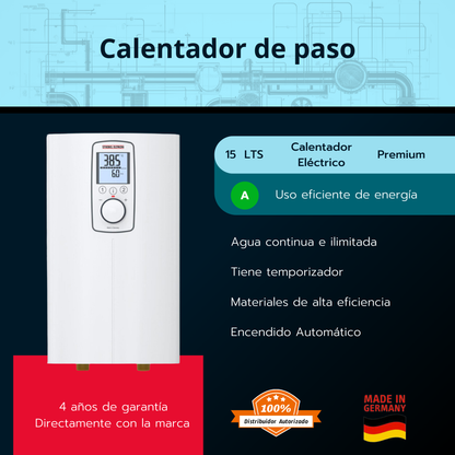 Calentador Stiebel Eltron 15 litros DCE Premium