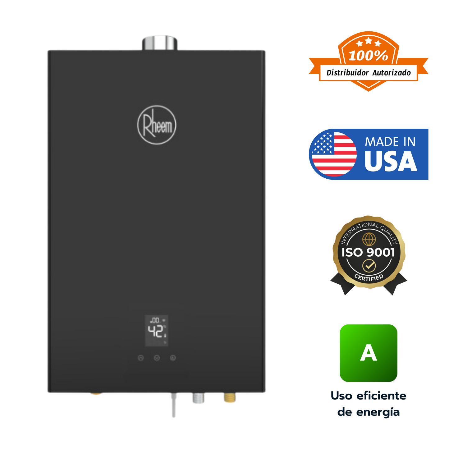 Calentador de paso Rheem 16 litros tiro forzado - Digital Wifi