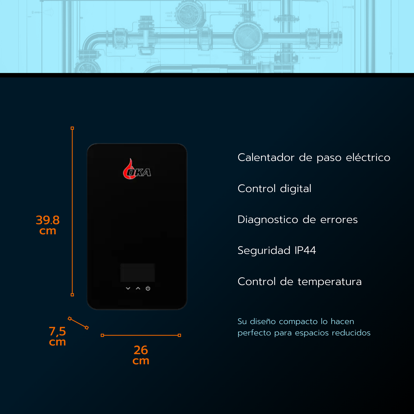 Calentador eléctrico 8 kW - Oka 220 v
