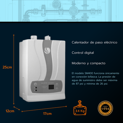 Calentador eléctrico 9 litros Smartec