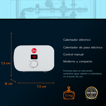 Calentador de paso eléctrico Rheem - Elegant Class